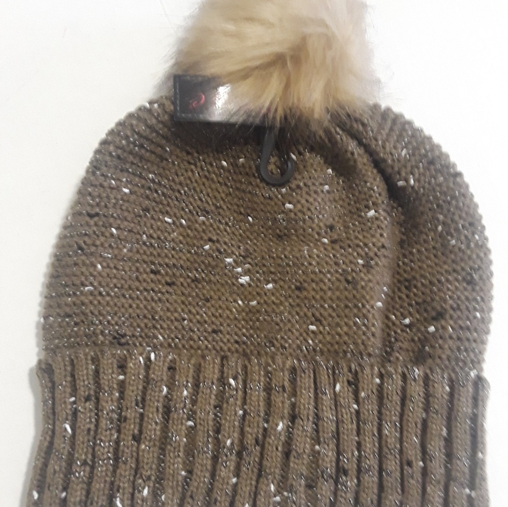 Knit Hat for Women Beige Color